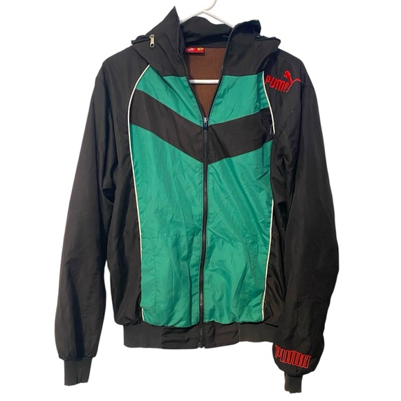 PUMA Men’s Full-Zip Jacket Size Medium Wiindbreaker hoodie Lined - Picture 1 of 6